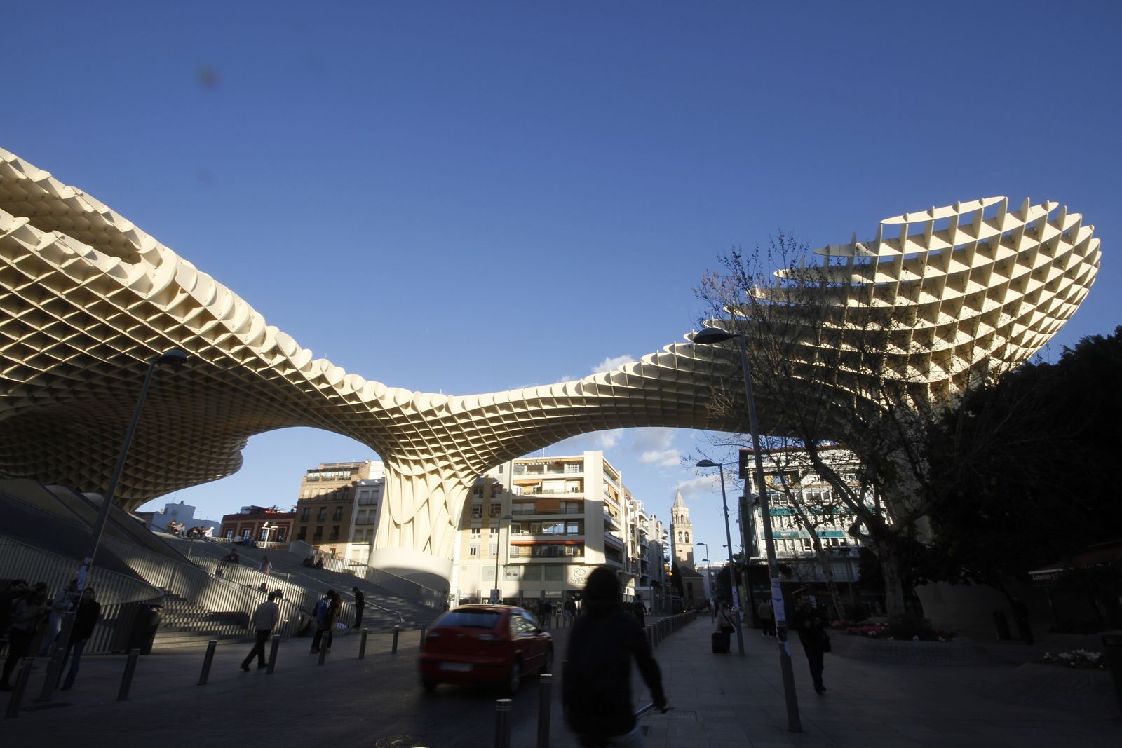 As Setas de Sevilla sobre a praça da Encarnación